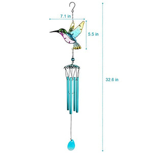 Glass Hummingbird Wind Chime