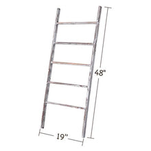 Load image into Gallery viewer, Stressed White Blanket Ladder
