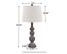 Load image into Gallery viewer, Worn Black Finish Lamp (Set of 2)
