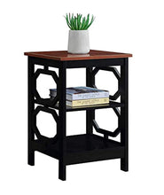 Load image into Gallery viewer, Black &amp; Cherry Top Wood End Table
