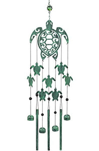 Rustic Sea Green Turtle Wind Chime