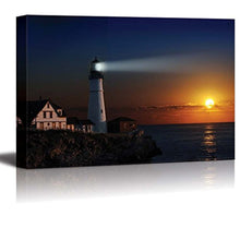 Load image into Gallery viewer, Portland Light House Canvas
