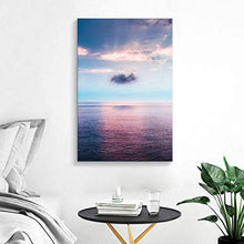 Load image into Gallery viewer, Purple Sunset Ocean Water Canvas
