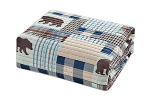 Beige & Blue Bear Bedding Set