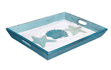 Load image into Gallery viewer, Coastal Shell Wooden Tray
