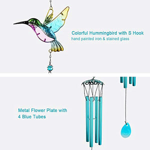 Glass Hummingbird Wind Chime