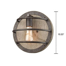 Load image into Gallery viewer, Wall Mounted Rustic Wooden Light Fixture
