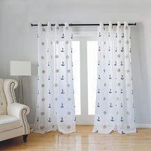 Load image into Gallery viewer, Sheer Anchor Curtains (Set of 2)
