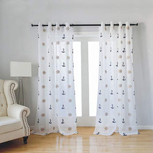 Sheer Anchor Curtains (Set of 2)