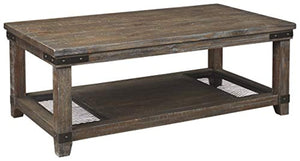 Rustic Lined Coffee Table