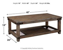 Load image into Gallery viewer, Rustic Lined Coffee Table
