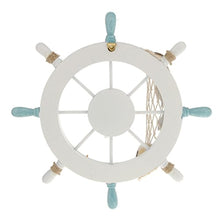 Load image into Gallery viewer, Wooden Sail Boat Steering Wheel With Net
