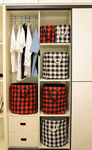 Round Flannel Storage Bins