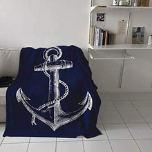 Load image into Gallery viewer, Luxury Fleece Anchor Throw Blanket
