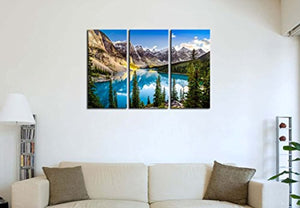 Colorado Snow Mountain and Lake National Park Canvas Set