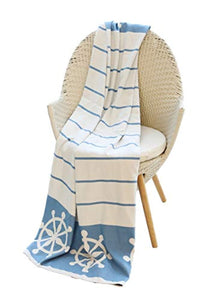 Nautical Reversible Cozy Oversized Throw