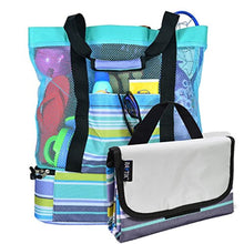 Load image into Gallery viewer, Beach Bag Totes with Beach Mats
