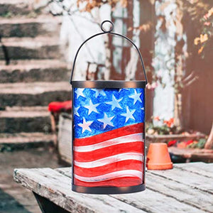 Hanging American Flag Lantern