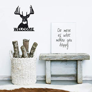 Metal Welcome Door Deer Sign