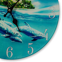 Load image into Gallery viewer, Swimming Dolphins Wall Clock
