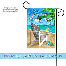 Load image into Gallery viewer, Happy Hour Beach Garden Flag
