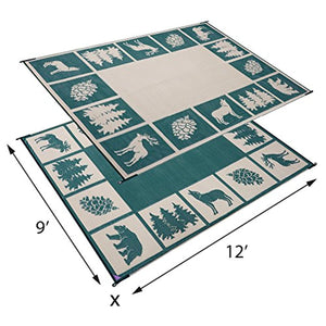 Reversible Green Outdoor Camping Mats