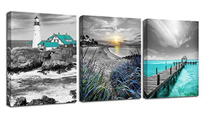 Teal & Grey Coastal Pictures