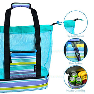 Beach Bag Totes with Beach Mats