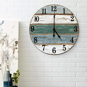 Wood Plank Beach Wall Clock