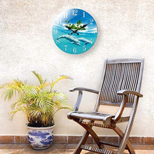 Load image into Gallery viewer, Swimming Dolphins Wall Clock
