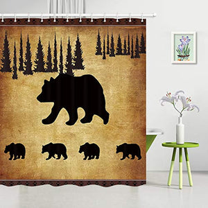 Black Bear Shower Curtain