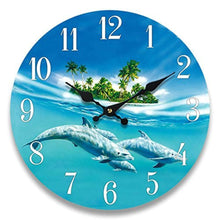 Load image into Gallery viewer, Swimming Dolphins Wall Clock
