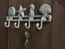 Load image into Gallery viewer, Vintage Iron Seashell Wall Mount Hooks
