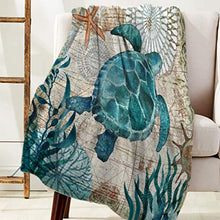 Load image into Gallery viewer, Sea Turtle Fleece Blankets
