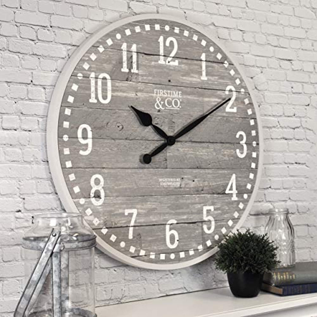 Rustic Grey Wall Clock