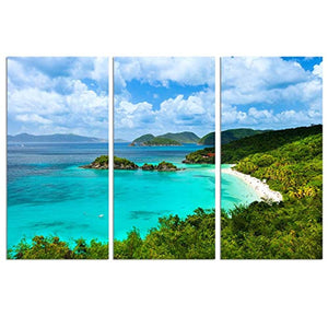 Blue Sea Beach Canvas Set