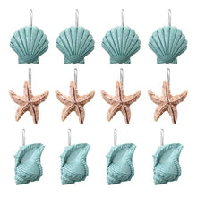 Load image into Gallery viewer, Seashell Shower Curtain Hooks (Set of 12)
