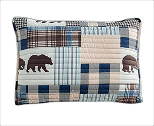 Beige & Blue Bear Bedding Set