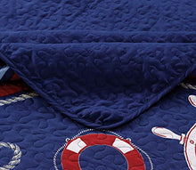 Load image into Gallery viewer, Navy Anchor Bedding Set
