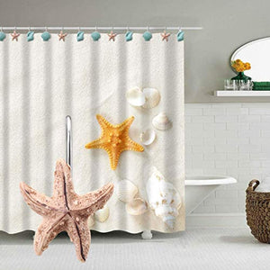 Seashell Shower Curtain Hooks (Set of 12)