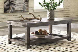 Rustic Lined Coffee Table