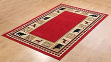 Load image into Gallery viewer, Red Wildlife Rug 3&#39;6&quot; X 5&#39;6&quot;
