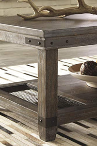 Rustic Lined Coffee Table