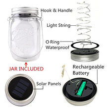 Load image into Gallery viewer, 4 Mason Jar LED Lights with Handle
