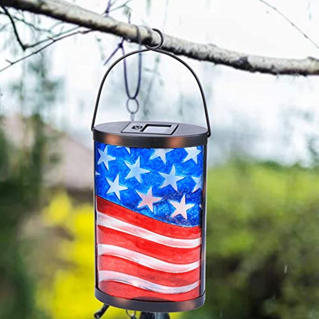 Hanging American Flag Lantern