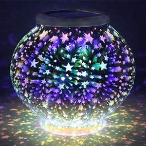 Star Color Changing Mosaic Solar Light