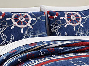 Navy Anchor Bedding Set