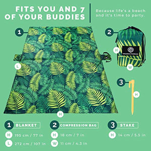 Oversized Leaf  Beach Blanket