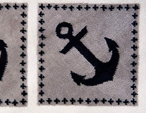 White & Blue Nautical Area Rug