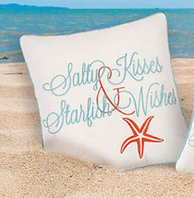 Load image into Gallery viewer, Salty Kisses &amp; Starfish Wishes Throw Pillows
